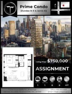 Prime Condos | 1 Bedroom, 1 Bath | 497 Sq.Ft | $750,000 | Assignment